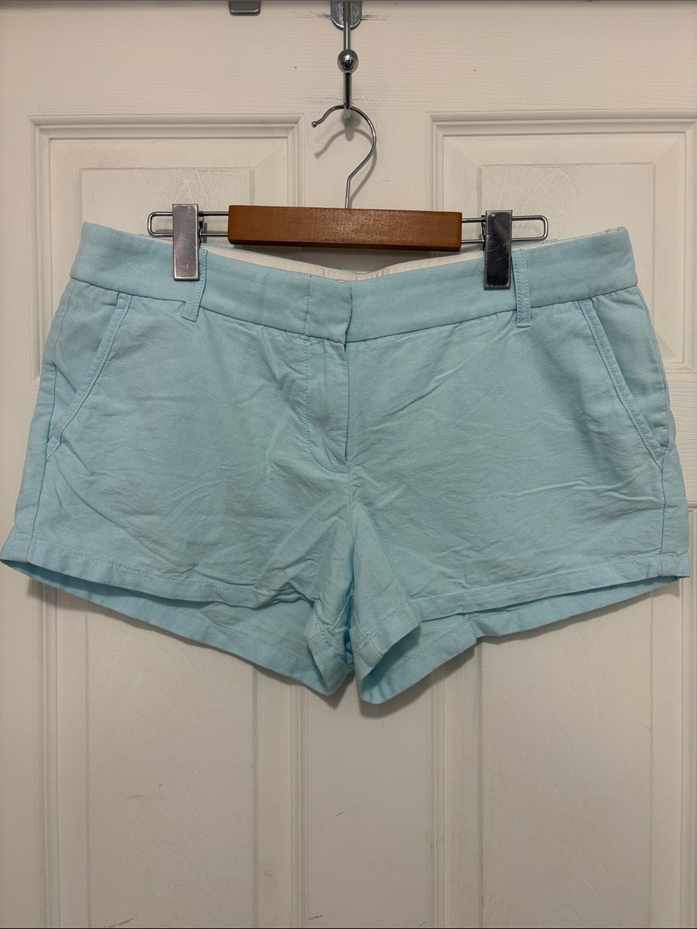 J Crew Women’s Light Blue Casual Linen Blend Shorts